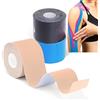 Grunda-Tape Kinesiologico 3 Rotolo,Tape Sportivo 5m x 5cm Kinesio Taping Taping Kinesiologico Impermeabile ed Elastico Nastro Kinesiologico, cerotto kinesiologico Nero+Blu+Beige