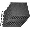 VEVOR Set Tappetino Puzzle Protettivo per Pavimento da Palestra 6 pezzi 610 x 610 x14 mm, Tappetini in Schiuma EVA Fitness ad Incastro da Ginnastica Palestra Ufficio Casa Allenamento Punti Grigi