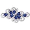 Deyanse Hanie, spilla da donna in argento, con zaffiro a forma di fiore, spilla con gocce blu e bianche, elementi di zirconi, si abbina alla tuta, al pullover, al cappotto, ai vestiti da sera, regalo di lusso