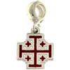 Holyart Ciondolo argento passante croce Gerusalemme argento 800