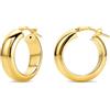 Orovi Orecchini Donna Argento 925 placcati oro 18kt Orecchini a Cerchio, Made in Italy, gioiello anallergico confezionato in un elegante astuccio portagioie