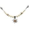 Alpenflüstern Dirndl-Charivari Mini Greta - Gioielli tradizionali da donna di alta qualità con perle e strass bianco raffinato, collana Dirndl per costume tradizionale tradizionale (bianco crema)
