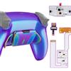 eXtremeRate RISE4 V3 Remap Kit Programmabile per ps5 Controller BDM-030/040/050,4 Tasti Aggiuntivi Palette Metallo Back Button Cover Posteriore per ps5 Joystick-Senza Controller-Blu Viola