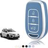 TOOMUME Cover Chiave TPU, Custodia Chiave Adatto per Renault Twingo Kangoo Clio Symbol Kwid Dacia Logan Sandero Stepway Duster Dokker, Copri Chiavi Guscio Chiave Auto Telecomando - Smart Key