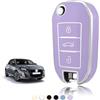 TOOMUME Cover Chiave Auto per Peugeot 208 308 2008 3008 Citroen C3 C4 C5 | Silicone Morbido, Antiurto, Anticaduta, Antigraffio, Custodia Protettiva Chiave per 508 5008 Cactus Picasso Aircross Berlingo