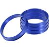 A ABSOPRO Anelli Centrici Per Cerchi Blu 4 Pezzi Per Auto Alluminio | Diametro Esterno 72.6mm, Diametro Interno 67.1mm, Spessore 10mm, Elimina Vibrazioni, Perfetta Aderenza, Sostituzione Veloce
