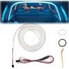 Generic Striscia luminosa a LED a flusso dinamico per bagagliaio, impermeabile, per area di carico o illuminazione interna, decorazione per auto, SUV, camion (blu, semicerchio, 2 m)