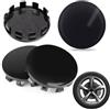 FEIHUAJIANIAN 4 Pezzi Coprimozzi Auto per Mercedes-Benz Vito W639 / Viano 2003-2014, Auto Ruote Centro Cerchi Copriruota Centrale Esterno Centro Copricerchi Tappi Accessori,Bla-ck-56mm