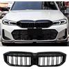 Jinpengyong G20 G21 Griglie radiatore per BMW 3 Serie G20 G21 Grill LCI Anteriore Nera Lucido Doppia Linea 2022-2024(For 3er G20 2022-2024 LCI)
