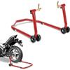 Eulenke Cavalletto di montaggio posteriore con adattatore a U, scorrimento sicuro e stabile, supporto per moto fino a 300 kg, martinetto di montaggio regolabile in larghezza, rosso