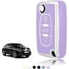 TOOMUME Cover Chiave TPU, Custodia Chiave Adatto per Peugeot 206 207 307 308 407 2008 3008 4007 5008 Citroen C1 C2 C3 C4 Picasso Berlingo, Copri Chiavi Guscio Chiave Auto Telecomando - Flip Key