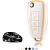 TOOMUME Cover Chiave TPU, Custodia Chiave Adatto per Ford Focus Fiesta Kuga Tourneo Transit Connect Custom Courier Puma Galaxy C-Max S-Max, Copri Chiavi Guscio Chiave Auto Telecomando - Flip Key