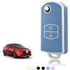 TOOMUME Cover Chiave TPU, Custodia Chiave Adatto per Mazda 2/3/5/6 M2 M3 M5 M6 CX-3 CX-5 CX-7 CX-9 CX-30 MX-5 RX-8 BT-50 Atenza Axela Demio, Copri Chiavi Guscio Chiave Auto Telecomando - Flip Key