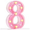 Maimeili LED Marca Lettera Luce, Luce su Lettere Glitter Alfabeto Lettera Segno Batteria alimentata per la Luce Notturna Festa di Anniversario Figlie di Nozze Regali Acciedi Bar Decorazione di Natale