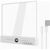 Clyfanesy Lampada da Lettura a LED per Libro, Luce da Lettura Piatta Ricaricabile 1200mAh, 3 Colori e Luminosità Regolabile, Timer Intelligente, Luce Notturna per Leggere a Letto, 18.5x2.38x18cm (Bianco Plus)