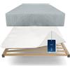 LILENO HOME Materasso antiscivolo per rete a doghe (160 x 200 cm) - Coprimaterasso sottile per materassi in tessuto non tessuto antiscivolo come tappo per materasso - lavabile