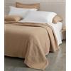 Mahome Copriletto Nido d'Ape Matrimoniale in 100% Puro Cotone di Alta Qualità 260x260 cm, Coperta Estiva Primaverile Leggera e Traspirante, Tinta Unita Elegante Morbido (Tortora)