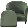 JUNLEBUYI 2 Pezzi Copripoltrona 1 Posto Elasticizzato Copripoltrona Da Cocktail Chesterfield Rimovibile Lavabile Per Bancone Soggiorno Tullsta Camera Da Letto Bar (5#)