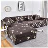 uyeoco Copri Divano Angolare con Penisola a Sinistra Destra Moderno Copridivano Elasticizzato 1/2/3/4 Posti Copertura Divano (Fodera per Divano Forma di L ne servono Due)