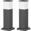 ledscom.de 2 x POLLY luce di percorso/bitta per esterni, IP44, 35 cm, antracite, 1x G9 max. 10W