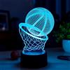 OraTrade 3D Lampada Pallacanestro,Luce Notturna pallacanestro per Bambini, Lampada da Illusione 3D LED,7 Cambia Colore Dimmerabile, Regali Natale per Ragazzi, Soggiorno Arredamento Camera da Letto
