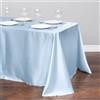 Chickwin Tovaglia Rettangolare in Raso Elegante Tinta Unita Setosa Tovaglia Copri Tavolo da Intern Lavabile per Matrimoni, Hotel, Ristorante, Feste, Banchetti, Vacanze (Azzurro,145x366cm)