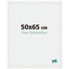 yd. Your Decoration - Cornice 50x65 cm - Bianco Lucente - Decorativa Parete in Legno con Vetro in acryl - Antiriflesso - 50x65 Cornice - Mura