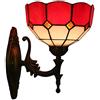 GAUUA Tiffany-Stile del Riparo della Parete della Lampada A Filo Ombra di Luce A Montaggio A Parete di Fissaggio Stained Glass per Camera da Letto Corridoio, 8-inch