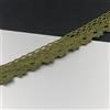 Duories Nastro decorativo in pizzo, 30 yards × 3 cm, nastro decorativo in cotone, per cucito, fai da te, decorazione natalizia, per matrimoni, verde militare