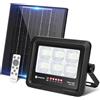 Aigostar Faretto LED Esterno con Pannello Solare 100W, Luce Bianca 6500k. Faretto con Pannello Solare con Telecomando. Grado di Protezione IP65, Faro LED Solare Regola la Luminosità è Funzione Timer