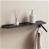 Mai & Mai Mensola da Parete Multifunzionale, Mensola per Doccia in Alluminio con Portasciugamani Mensola da Appendere per Bagno o Cucina, Grigio, Reglo-19