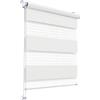 Stylo Rollos Giorno Notte - Tenda per Finestra - Senza Foratura - Meccanismo Universale - Facile da Montare - Tende a Corda - Semitrasparente - Oscurante - Tende da Interno - 35x150 cm Bianco