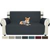Ystyle Copridivano 2 Posti Con Braccioli, Copridivano Natalizio Antigraffio Gatto, Copri Divano Universale, Copridivani Mobili Protector, Sofa Cover Per Cani, Copri Divani Elegant, Grigio Scuro