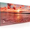 Runa Art Quadri Moderni Tramonto Spiaggia Tela Non Tessuta Soggiorno Corridoio Panorama Rosa Rosso 607912b