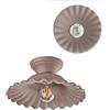 VANNI LAMPADARI- Plafoniera Soffitto Pastello, Lampadario Soggiorno in Ceramica, Plafoniera Bagno Decorata a Mano, Lampadario Camera da Letto Artigianale, Plafoniera Parete, 30 cm, Marrone