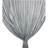 Tex family TENDA Mariel © SOFFICE a PERLINE in Stoffa Morbida Anti insetti antirumore a Fili GRIGIO - Cm. 100x220