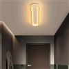 GZZBMY Metallo Plafoniera LED Rettangolare 24W Lampada da Soffitto Moderna Alluminio Iluminazioni da Plafoniere 100W Equivalente Illuminazione per Soggiorno Camera da Letto (Oro Luce Calda,120CM)