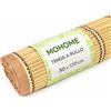 MOHOME Tenda a Rullo Con Listelli Di Bambu 80x170 Cm Bamboo Da Interno Esterno Tapparella Da Sole Colore Legno Chiaro Con Carrucola Giardino Salone Cucina Balcone