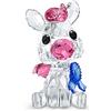 Swarovski Baby Animals - Statuetta in cristallo, 4,3 x 2,5 x 2,8 cm, colore: Bianco/Rosa/Blu