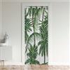 Loussiesd Tenda Oscurante Blackout Albero di Palma Tenda per Porta Foglie di Palma Privacy Porta Botanica Natura Copertura Porta Armadio Tenda Decorazione Hawaiana Isola Tropicale 106x203cm 1 Pannello