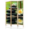 framed concept - Paravento divisorio in legno 135 x 172 cm, 3 pezzi, unilaterale, in stile orientale