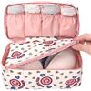 DUBENS - Borsa per biancheria intima, per reggiseni, calze, organizer da viaggio, borsa portaoggetti in tessuto Oxford impermeabile, colore bianco