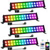 T-SUNUS Faretto LED RGB Esterno 72W, T-SUNUS Proiettore RGB da Esterno WIFI con APP Bluetooth e Telecomando, IP66 Impermeabile Barre LED Per Party Vacanze Feste Halloween