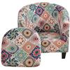 JUNLEBUYI 2 Pezzi Copripoltrona 1 Posto Elasticizzato Copripoltrona Da Cocktail Chesterfield Rimovibile Lavabile Per Bancone Soggiorno Tullsta Camera Da Letto Bar (25#)