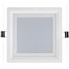 puntoluceled Plafoniera LED Quadrata da Soffitto 6W Luce Naturale 4000K - Cornice Plexiglass Effetto Vetro, Montaggio a Plafone