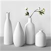 Beinhome Vasi in Ceramica 4PCS Altezza 22+19+17+11cm, Vasi di Fiori Decorazione moderna della casa, Vaso di Ceramica per Fiori tavolo libreria camino soggiorno camera da letto ufficio matrimonio regalo