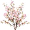 YELIKIT Fiori di ciliegio artificiali, 3 steli di fiori di ciliegio in finta seta, rami di pesco 104 cm, fiori finti lunghi steli per composizioni di vasi, tavoli da matrimonio, giardino, decorazione per la