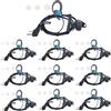 HYSHIKRA Auricolare leggero per radio a forma di G compatibile con Retevis Baofeng Kenwood RT24 UV5R TK250 TK320 Walkie Talkie (blu, 10 PACK)