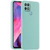HULLIN Custodia per Telefono in Silicone Colorato, Adatta per OPPO A15 (6.52) - Ciano chiaro
