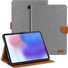 Shantime Custodia in Pelle Compatibile con Samsung Galaxy Tab Active 5 5G 8.0 2024 SM-X306B Custodia Protettiva con Guscio Interno in TPU Silicone, Supporto Integrato(Grigio)